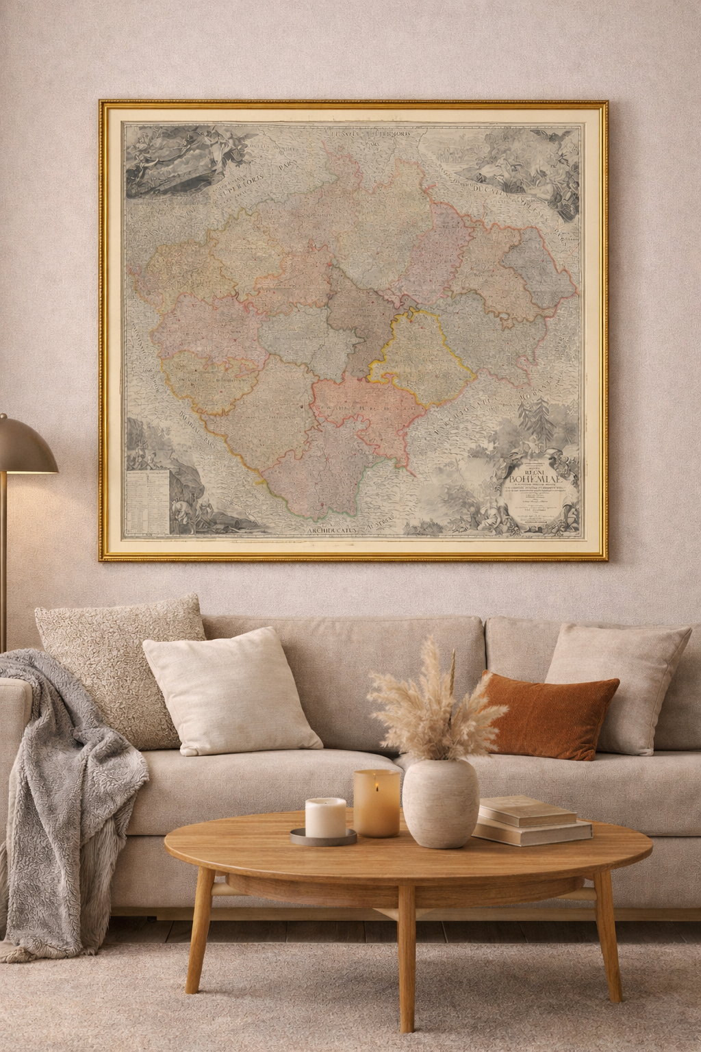 Historická mapa jako dekorace